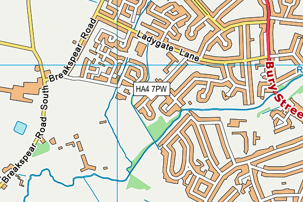 HA4 7PW map - OS VectorMap District (Ordnance Survey) HA4 7PW map - OS VectorMap District (Ordnance Survey)
