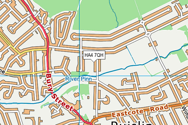 HA4 7QH map - OS VectorMap District (Ordnance Survey) HA4 7QH map - OS VectorMap District (Ordnance Survey)
