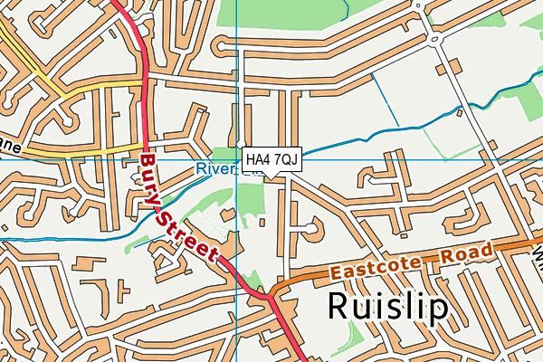 HA4 7QJ map - OS VectorMap District (Ordnance Survey) HA4 7QJ map - OS VectorMap District (Ordnance Survey)