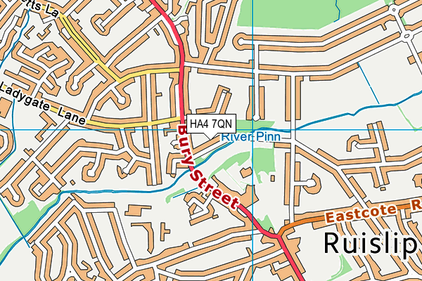 HA4 7QN map - OS VectorMap District (Ordnance Survey)