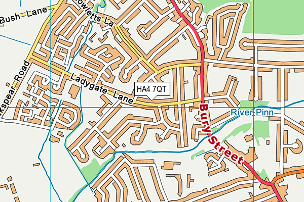 HA4 7QT map - OS VectorMap District (Ordnance Survey) HA4 7QT map - OS VectorMap District (Ordnance Survey)