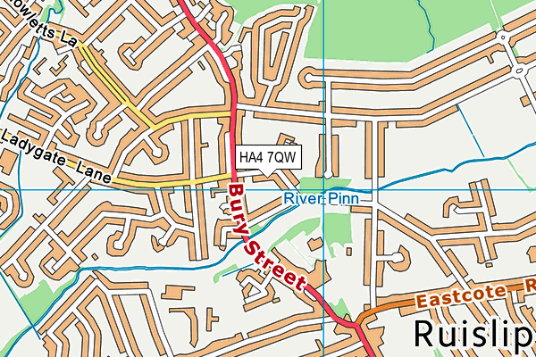 HA4 7QW map - OS VectorMap District (Ordnance Survey) HA4 7QW map - OS VectorMap District (Ordnance Survey)