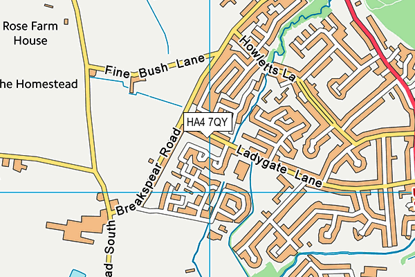 HA4 7QY map - OS VectorMap District (Ordnance Survey) HA4 7QY map - OS VectorMap District (Ordnance Survey)