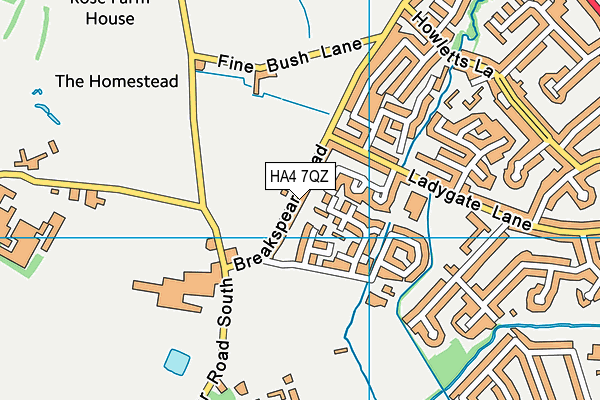 HA4 7QZ map - OS VectorMap District (Ordnance Survey) HA4 7QZ map - OS VectorMap District (Ordnance Survey)