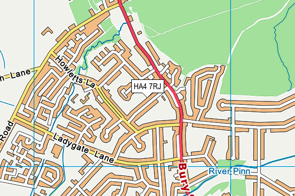 HA4 7RJ map - OS VectorMap District (Ordnance Survey) HA4 7RJ map - OS VectorMap District (Ordnance Survey)