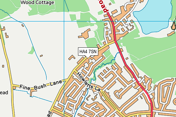 HA4 7SN map - OS VectorMap District (Ordnance Survey) HA4 7SN map - OS VectorMap District (Ordnance Survey)