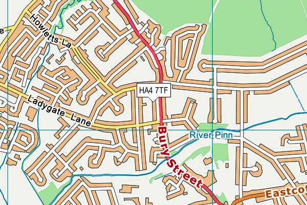 HA4 7TF map - OS VectorMap District (Ordnance Survey) HA4 7TF map - OS VectorMap District (Ordnance Survey)