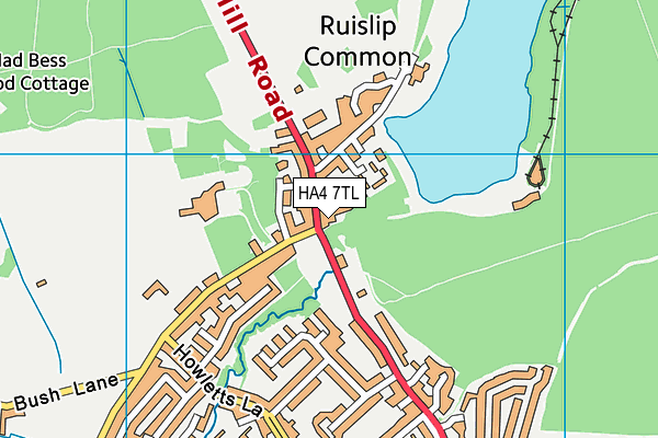 HA4 7TL map - OS VectorMap District (Ordnance Survey) HA4 7TL map - OS VectorMap District (Ordnance Survey)