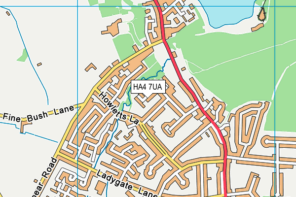 HA4 7UA map - OS VectorMap District (Ordnance Survey) HA4 7UA map - OS VectorMap District (Ordnance Survey)