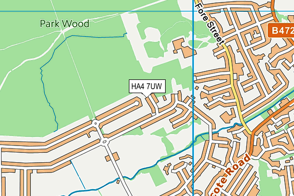HA4 7UW map - OS VectorMap District (Ordnance Survey) HA4 7UW map - OS VectorMap District (Ordnance Survey)