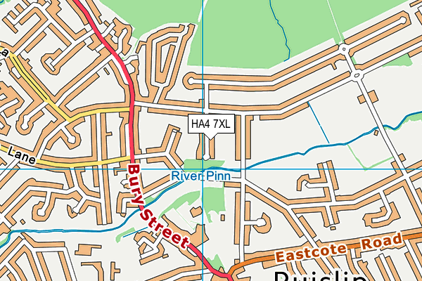 HA4 7XL map - OS VectorMap District (Ordnance Survey) HA4 7XL map - OS VectorMap District (Ordnance Survey)