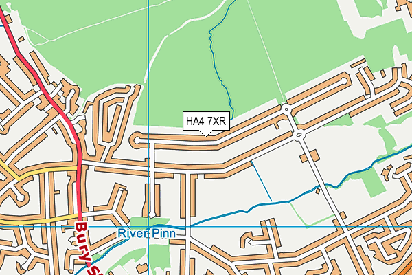 HA4 7XR map - OS VectorMap District (Ordnance Survey) HA4 7XR map - OS VectorMap District (Ordnance Survey)