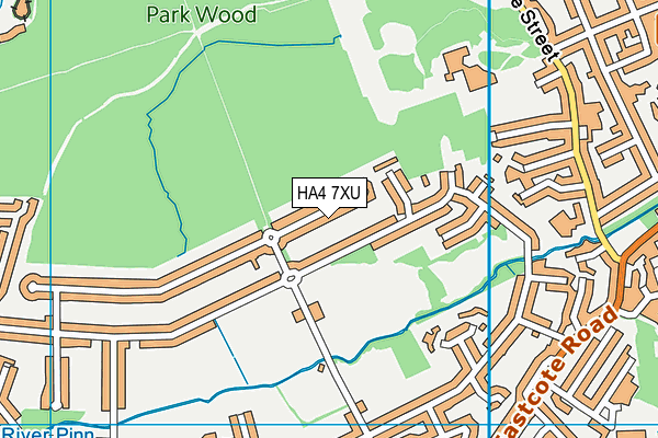 HA4 7XU map - OS VectorMap District (Ordnance Survey) HA4 7XU map - OS VectorMap District (Ordnance Survey)