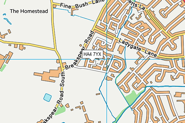 HA4 7YX map - OS VectorMap District (Ordnance Survey) HA4 7YX map - OS VectorMap District (Ordnance Survey)