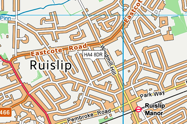 HA4 8DR map - OS VectorMap District (Ordnance Survey) HA4 8DR map - OS VectorMap District (Ordnance Survey)