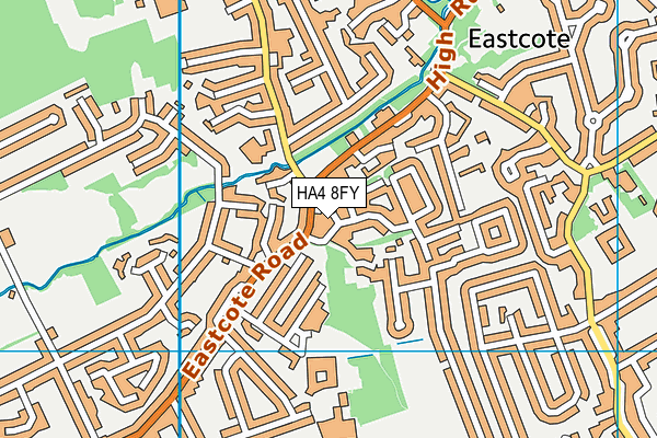 HA4 8FY map - OS VectorMap District (Ordnance Survey) HA4 8FY map - OS VectorMap District (Ordnance Survey)