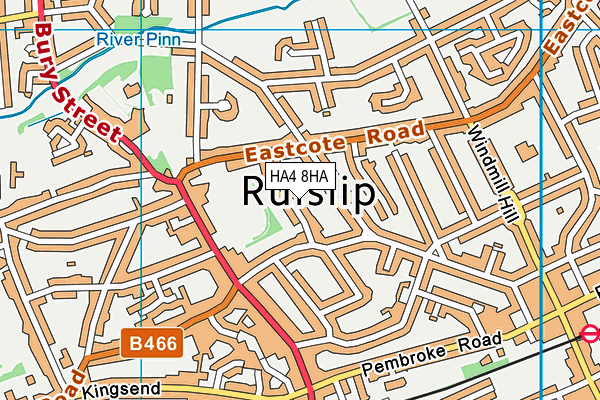 HA4 8HA map - OS VectorMap District (Ordnance Survey) HA4 8HA map - OS VectorMap District (Ordnance Survey)