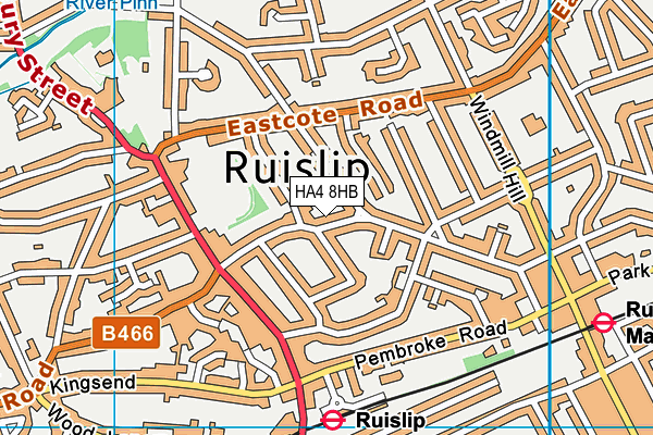 HA4 8HB map - OS VectorMap District (Ordnance Survey) HA4 8HB map - OS VectorMap District (Ordnance Survey)