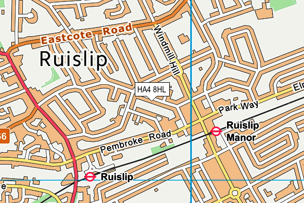 HA4 8HL map - OS VectorMap District (Ordnance Survey) HA4 8HL map - OS VectorMap District (Ordnance Survey)