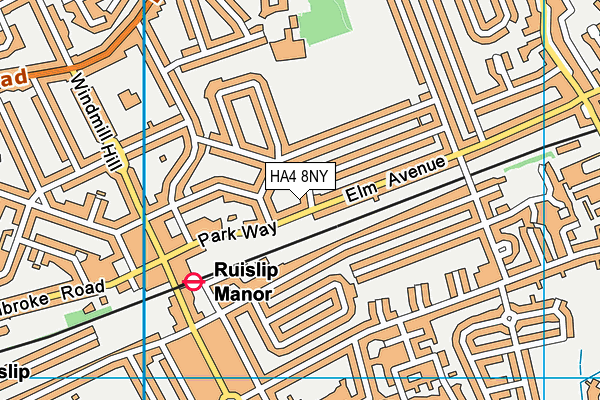 HA4 8NY map - OS VectorMap District (Ordnance Survey) HA4 8NY map - OS VectorMap District (Ordnance Survey)