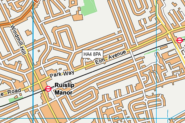 HA4 8PA map - OS VectorMap District (Ordnance Survey) HA4 8PA map - OS VectorMap District (Ordnance Survey)