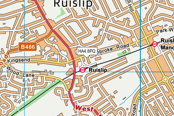 HA4 8PQ map - OS VectorMap District (Ordnance Survey) HA4 8PQ map - OS VectorMap District (Ordnance Survey)