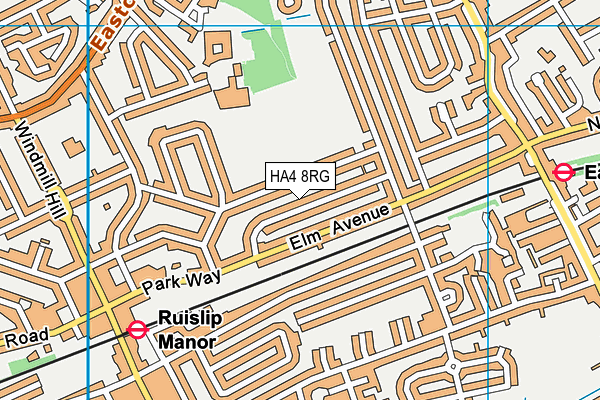 HA4 8RG map - OS VectorMap District (Ordnance Survey) HA4 8RG map - OS VectorMap District (Ordnance Survey)