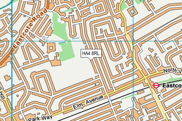 HA4 8RL map - OS VectorMap District (Ordnance Survey) HA4 8RL map - OS VectorMap District (Ordnance Survey)