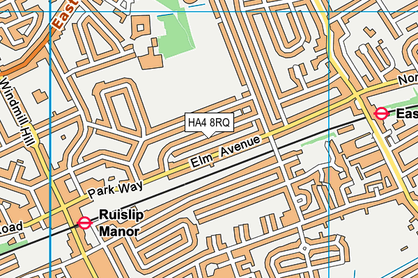 HA4 8RQ map - OS VectorMap District (Ordnance Survey) HA4 8RQ map - OS VectorMap District (Ordnance Survey)