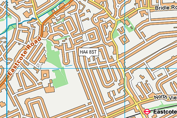 HA4 8ST map - OS VectorMap District (Ordnance Survey) HA4 8ST map - OS VectorMap District (Ordnance Survey)