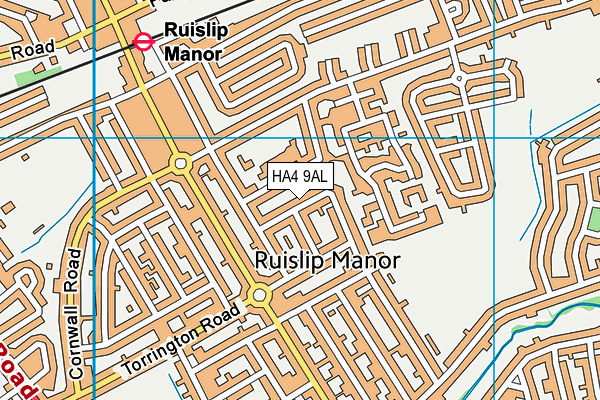 HA4 9AL map - OS VectorMap District (Ordnance Survey) HA4 9AL map - OS VectorMap District (Ordnance Survey)