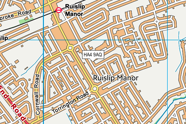 HA4 9AQ map - OS VectorMap District (Ordnance Survey) HA4 9AQ map - OS VectorMap District (Ordnance Survey)