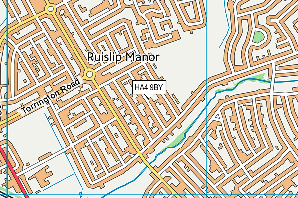 HA4 9BY map - OS VectorMap District (Ordnance Survey) HA4 9BY map - OS VectorMap District (Ordnance Survey)