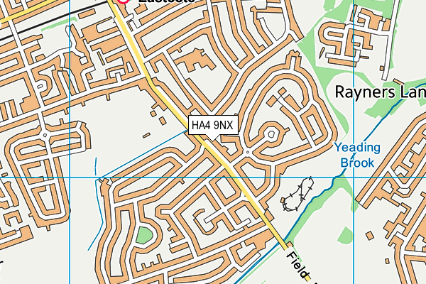 HA4 9NX map - OS VectorMap District (Ordnance Survey) HA4 9NX map - OS VectorMap District (Ordnance Survey)
