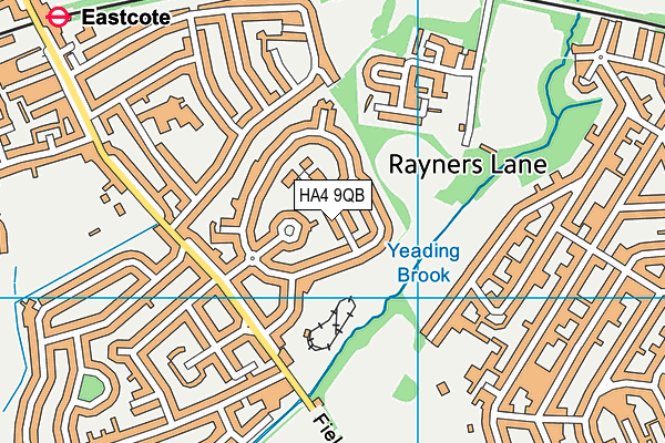 HA4 9QB map - OS VectorMap District (Ordnance Survey) HA4 9QB map - OS VectorMap District (Ordnance Survey)