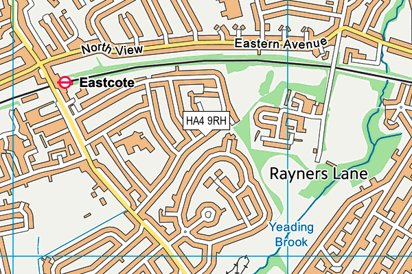 HA4 9RH map - OS VectorMap District (Ordnance Survey)