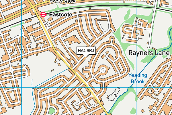 HA4 9RJ map - OS VectorMap District (Ordnance Survey) HA4 9RJ map - OS VectorMap District (Ordnance Survey)