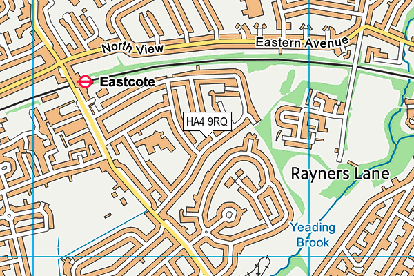 HA4 9RQ map - OS VectorMap District (Ordnance Survey) HA4 9RQ map - OS VectorMap District (Ordnance Survey)
