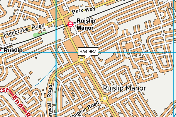 HA4 9RZ map - OS VectorMap District (Ordnance Survey) HA4 9RZ map - OS VectorMap District (Ordnance Survey)