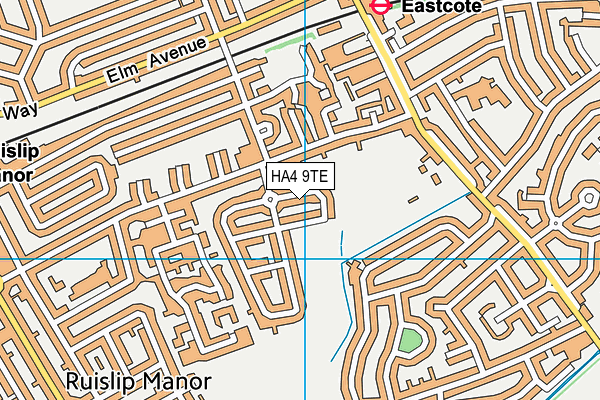HA4 9TE map - OS VectorMap District (Ordnance Survey) HA4 9TE map - OS VectorMap District (Ordnance Survey)