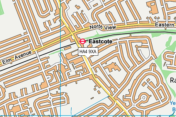 HA4 9XA map - OS VectorMap District (Ordnance Survey) HA4 9XA map - OS VectorMap District (Ordnance Survey)