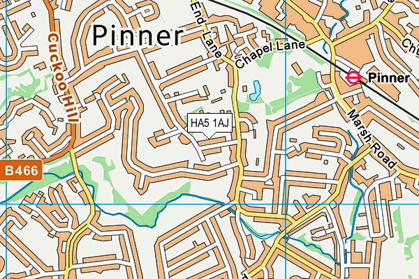 HA5 1AJ map - OS VectorMap District (Ordnance Survey) HA5 1AJ map - OS VectorMap District (Ordnance Survey)