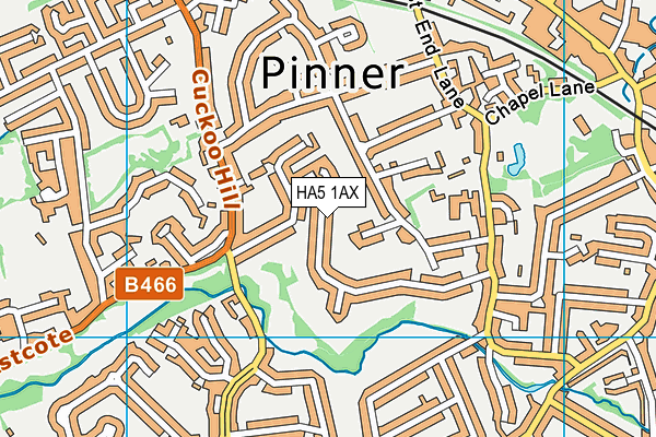 HA5 1AX map - OS VectorMap District (Ordnance Survey) HA5 1AX map - OS VectorMap District (Ordnance Survey)