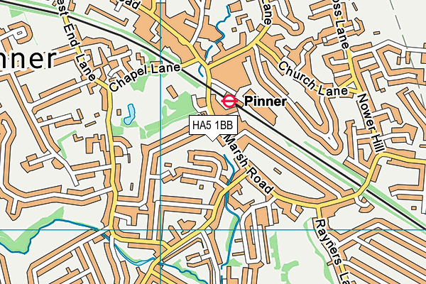HA5 1BB map - OS VectorMap District (Ordnance Survey) HA5 1BB map - OS VectorMap District (Ordnance Survey)