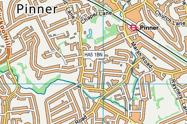 HA5 1BN map - OS VectorMap District (Ordnance Survey) HA5 1BN map - OS VectorMap District (Ordnance Survey)