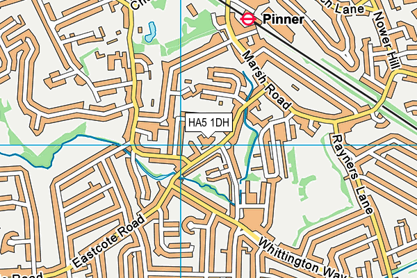 HA5 1DH map - OS VectorMap District (Ordnance Survey) HA5 1DH map - OS VectorMap District (Ordnance Survey)