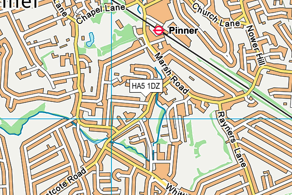 HA5 1DZ map - OS VectorMap District (Ordnance Survey) HA5 1DZ map - OS VectorMap District (Ordnance Survey)