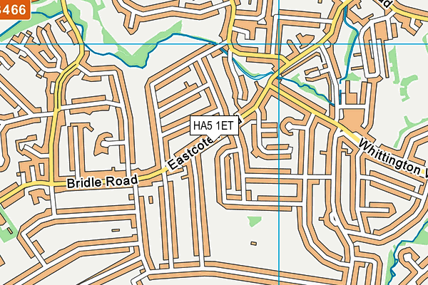 HA5 1ET map - OS VectorMap District (Ordnance Survey) HA5 1ET map - OS VectorMap District (Ordnance Survey)