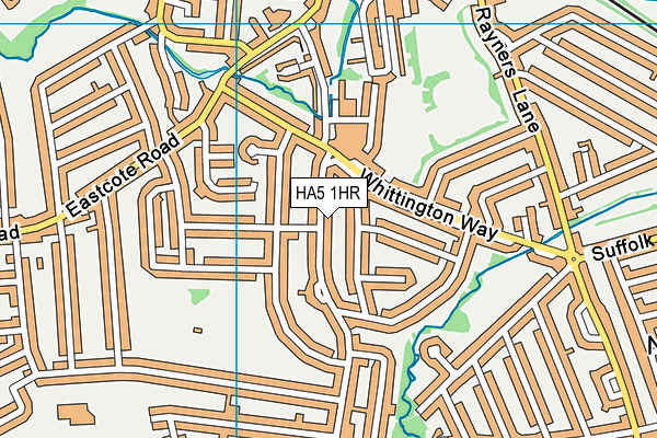 HA5 1HR map - OS VectorMap District (Ordnance Survey) HA5 1HR map - OS VectorMap District (Ordnance Survey)