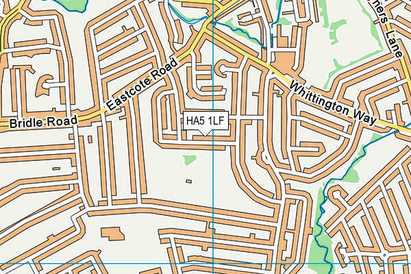 HA5 1LF map - OS VectorMap District (Ordnance Survey) HA5 1LF map - OS VectorMap District (Ordnance Survey)